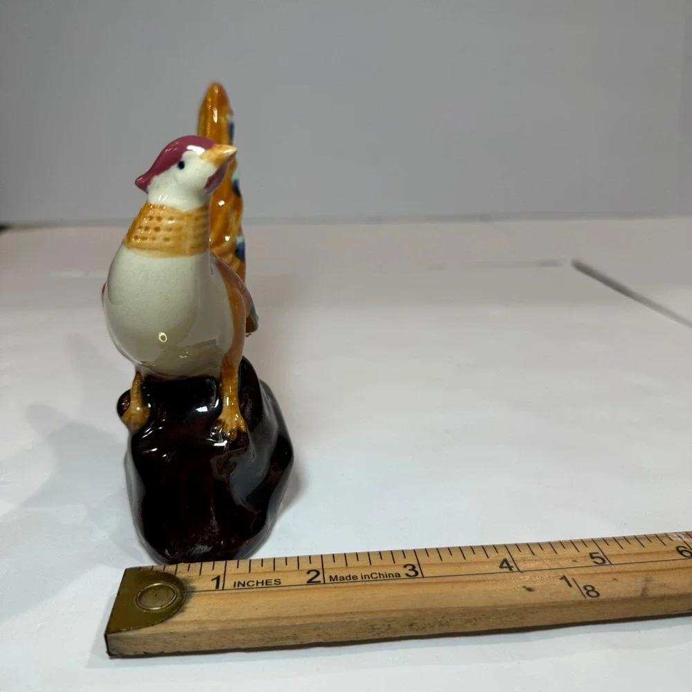 Vintage Ceramic Pheasant Figurine Mid Century Bird/Pheasant Statue cottagecore - Picture 4 of 8